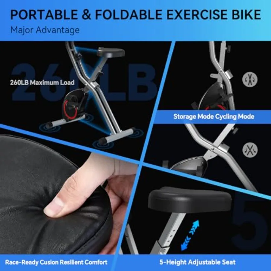 Складной велотренажер для небо – обзор и цена Exercise Bike Magnetic Resistance